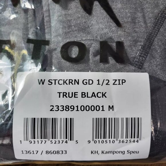 Burton Women's Stockrun Grid Half-Zip Fleece Top Size M True Black NWT - Picture 11 of 11